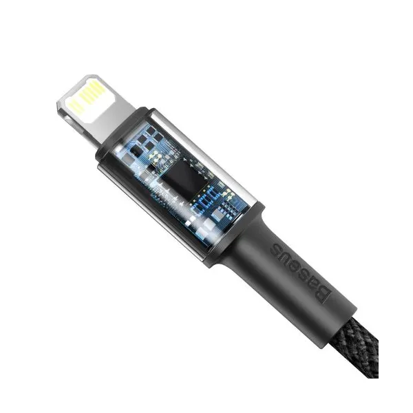Kábel USB-C do Lightning Baseus High Density Braided, 20W, 5A, PD, 2m (černý) 024642