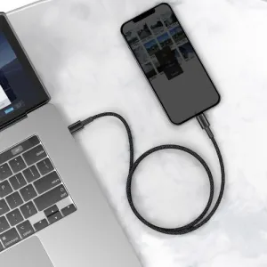 Kábel USB-C do Lightning Baseus High Density Braided, 20W, 5A, PD, 2m (černý) 024642