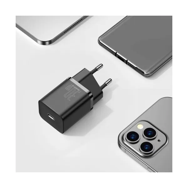 Baseus Super Si Quick Charger 1C 30W nástenná nabíjačka (čierna) 027581
