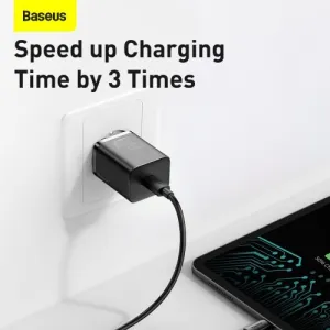 Baseus Super Si Quick Charger 1C 30W nástenná nabíjačka (čierna) 027581