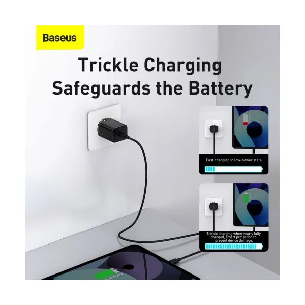 Baseus Super Si Quick Charger 1C 30W nástenná nabíjačka (čierna) 027581