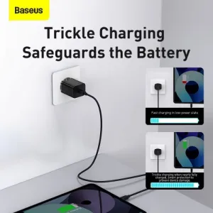 Baseus Super Si Quick Charger 1C 30W nástenná nabíjačka (čierna) 027581