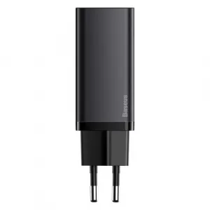 Baseus GaN2 Lite nástenná nabíjačka, USB + USB-C, 65 W, EÚ (čierna) 026517