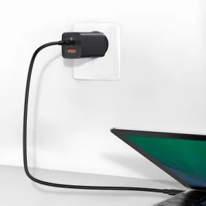 Baseus GaN2 Lite nástenná nabíjačka, USB + USB-C, 65 W, EÚ (čierna) 026517