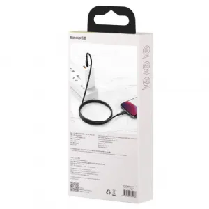 Kábel USB-C do Lightning Baseus High Density Braided, 20W, 5A, PD, 2m (černý) 024642