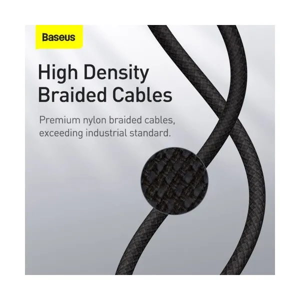 Kábel USB-C do Lightning Baseus High Density Braided, 20W, 5A, PD, 2m (černý) 024642