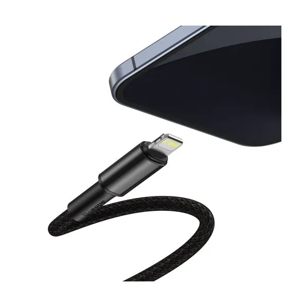 Kábel USB-C do Lightning Baseus High Density Braided, 20W, 5A, PD, 2m (černý) 024642
