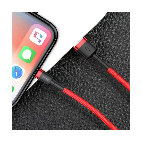 Baseus Cafule 2,4A 1m Lightning USB kábel (červený) 015822