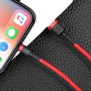 Baseus Cafule 2,4A 1m Lightning USB kábel (červený) 015822