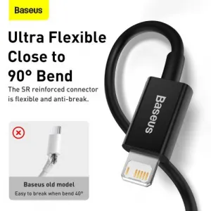 Kábel USB-Lightning Baseus Superior Series, 2,4 A, 2 m (čierny) 026621