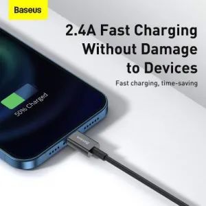 Kábel USB-Lightning Baseus Superior Series, 2,4 A, 2 m (čierny) 026621
