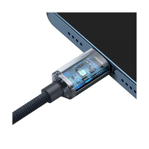 Baseus Crystal Shine Series USB-C/Lightning 20W 2m nabíjací/dátový kábel, čierny