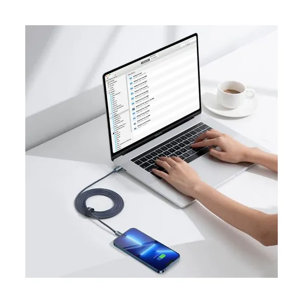 Baseus Crystal Shine Series USB-C/Lightning 20W 2m nabíjací/dátový kábel, čierny