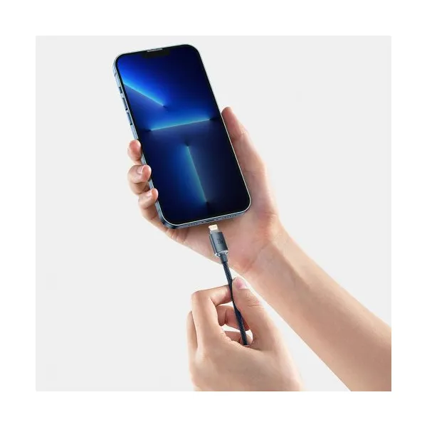 Baseus Crystal Shine Series USB-C/Lightning 20W 2m nabíjací/dátový kábel, čierny