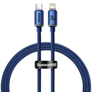 Kábel USB-C do Lightning Baseus Crystal, 20W, 1,2m (niebieski) 030328