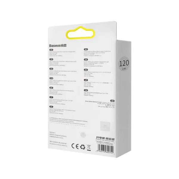 Kábel USB-C do Lightning Baseus Crystal, 20W, 1,2m (niebieski) 030328