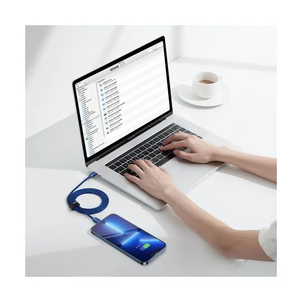 Kábel USB-C do Lightning Baseus Crystal, 20W, 1,2m (niebieski) 030328