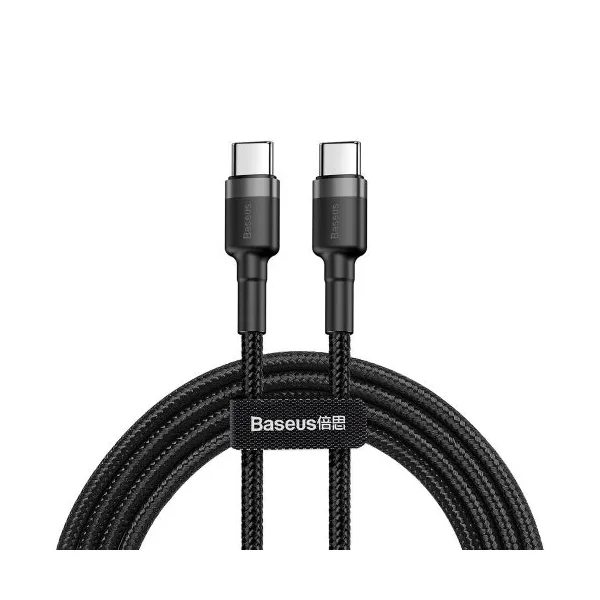 Nabíjací/dátový kábel Baseus Cafule Series USB-C na USB-C PD2.0 60W Flash 2m, sivo-čierna