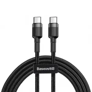 Nabíjací/dátový kábel Baseus Cafule Series USB-C na USB-C PD2.0 60W Flash 2m, sivo-čierna