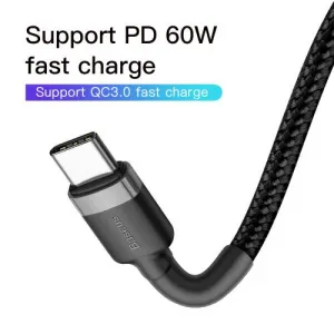 Nabíjací/dátový kábel Baseus Cafule Series USB-C na USB-C PD2.0 60W Flash 2m, sivo-čierna