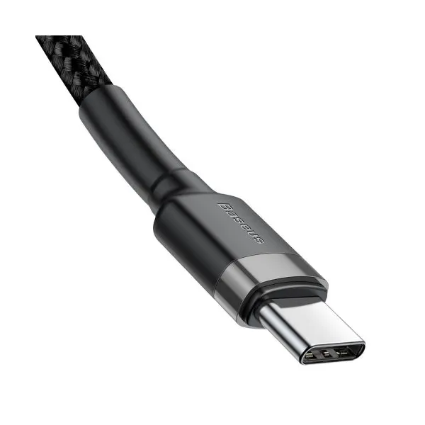 Nabíjací/dátový kábel Baseus Cafule Series USB-C na USB-C PD2.0 60W Flash 2m, sivo-čierna