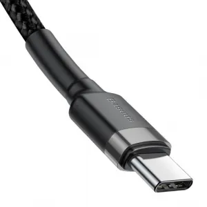 Nabíjací/dátový kábel Baseus Cafule Series USB-C na USB-C PD2.0 60W Flash 2m, sivo-čierna