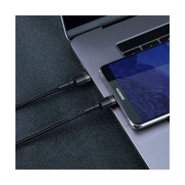 Nabíjací/dátový kábel Baseus Cafule Series USB-C na USB-C PD2.0 60W Flash 2m, sivo-čierna