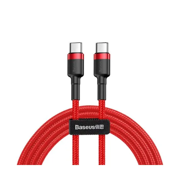 Nabíjací/dátový kábel Baseus Cafule Series USB-C na USB-C PD2.0 60W Blesk 1m, červený
