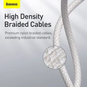 Kábel USB-C do Lightning Baseus High Density Braided, 20W, PD, 2m (biały) 024643