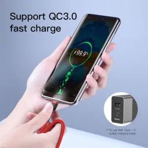 Nabíjací/dátový kábel Baseus Cafule Series USB-C na USB-C PD2.0 60W Blesk 1m, červený