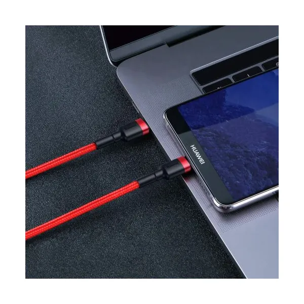 Nabíjací/dátový kábel Baseus Cafule Series USB-C na USB-C PD2.0 60W Blesk 1m, červený