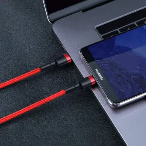 Nabíjací/dátový kábel Baseus Cafule Series USB-C na USB-C PD2.0 60W Blesk 1m, červený
