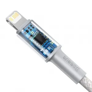 Kábel USB-C do Lightning Baseus High Density Braided, 20W, PD, 2m (biały) 024643