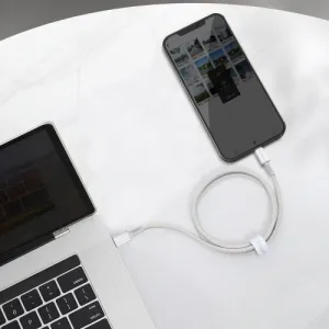 Kábel USB-C do Lightning Baseus High Density Braided, 20W, PD, 2m (biały) 024643