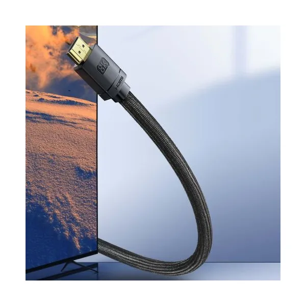 Kábel HDMI na HDMI Baseus s vysokým rozlíšením 1,5 m, 8K (čierny) 036271