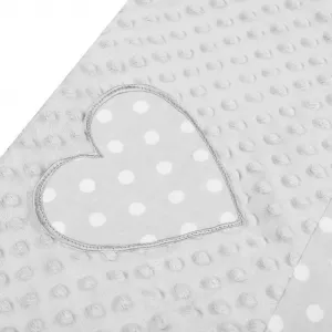 Luxusné hniezdočko s vankúšikom a perinkou New Baby z Minky Srdiečko sivé