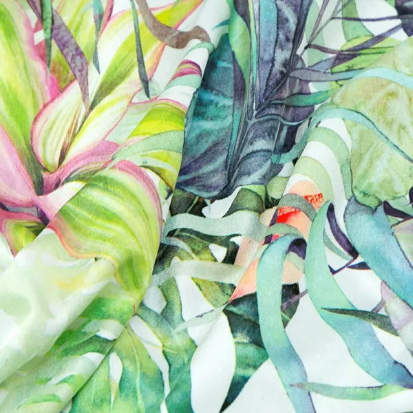 ArtFir Záves ROMMY K | biela/zelená 140 x 250 cm