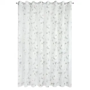 ArtFir Záclona BESSY K | sivé kvety 350 x 250 cm