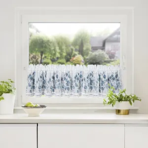 ArtFir Záclona POLA | modré kvety 150 x 30 cm