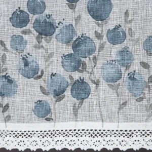 ArtFir Záclona POLA | modré kvety 150 x 30 cm