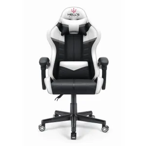 Herná stolička Hell's Chair HC-1004 WHITE Black Grey