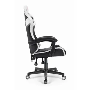 Herná stolička Hell's Chair HC-1004 WHITE Black Grey