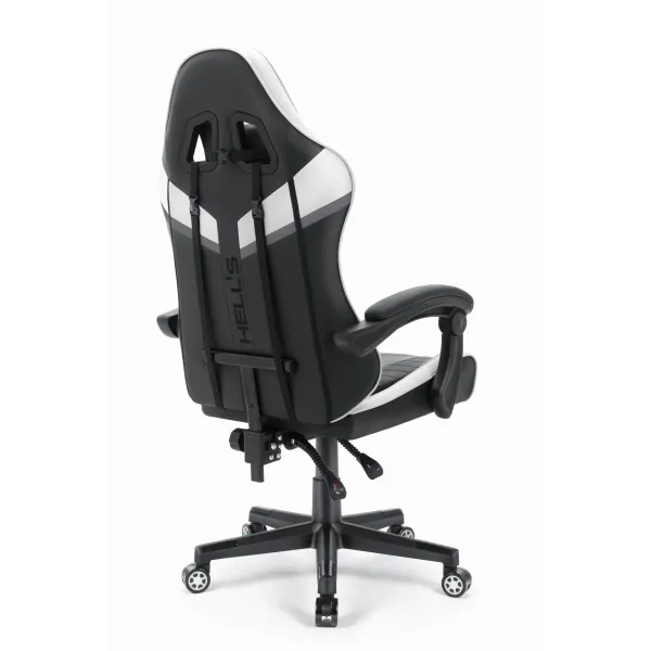 Herná stolička Hell's Chair HC-1004 WHITE Black Grey
