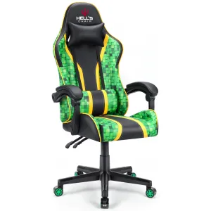 DECOREUM Hells chair Herná stolička Cube Green Black