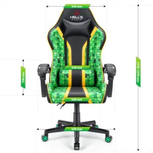 DECOREUM Hells chair Herná stolička Cube Green Black