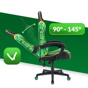 DECOREUM Hells chair Herná stolička Cube Green Black