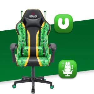 DECOREUM Hells chair Herná stolička Cube Green Black