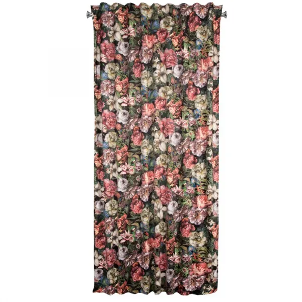 ArtFir Záves PEONIA P | bordové kvety 140 x 270 cm