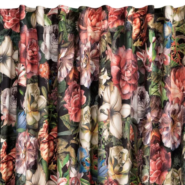 ArtFir Záves PEONIA P | bordové kvety 140 x 270 cm