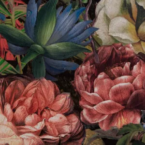 ArtFir Záves PEONIA P | bordové kvety 140 x 270 cm
